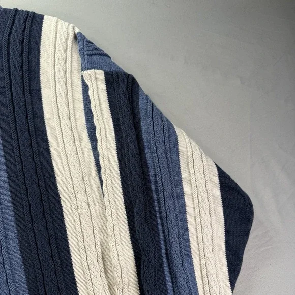 Vintage Grandpa Sweater Mens Medium Blue Cabe Knit 3D Knit Ozark Wilderness - Picture 3 of 10